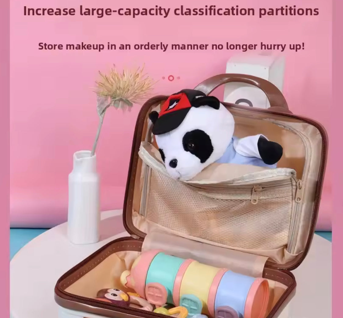 Portable Mini Bear Makeup Handbag, Mini Bear Travel Cosmetic Bag, Durable Zipper Cosmetic Bag Portable Mini Bear Makeup Handbag, Mini Bear Travel Cosmetic Bag, Durable Zipper Cosmetic Bag